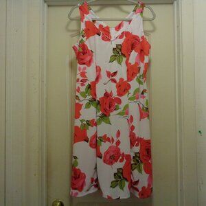 COCONUT GIRL ISLAND STYLE  FEMININE GIRL FLOWERS KNIT LISA MARU  DRESS